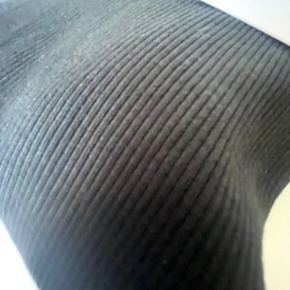 Theory Naneik Black Ribbed Turtleneck Sweater Medium Womens Cotton Stretch - Picture 7 of 9